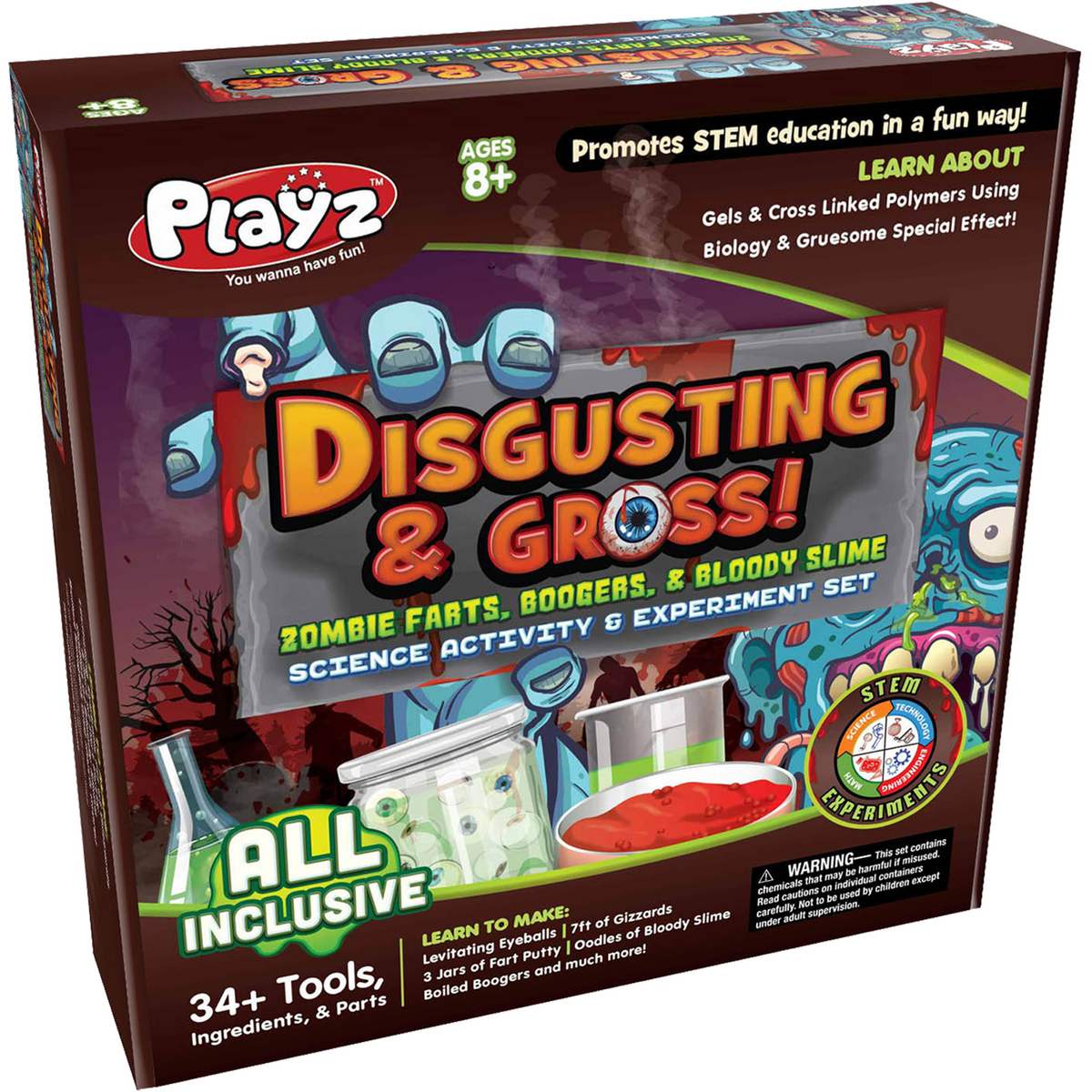 Disgusting & Gross Zombie Science Kit Playz Fun for all ages!