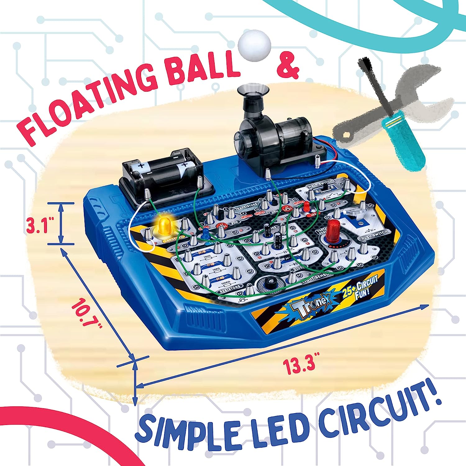Playz Ridiculous Inventions Science Kits for Kids - Energy, Electricity &  Magnetic Experiments Set - Build Electric Circuits, Motors, Telegraphic