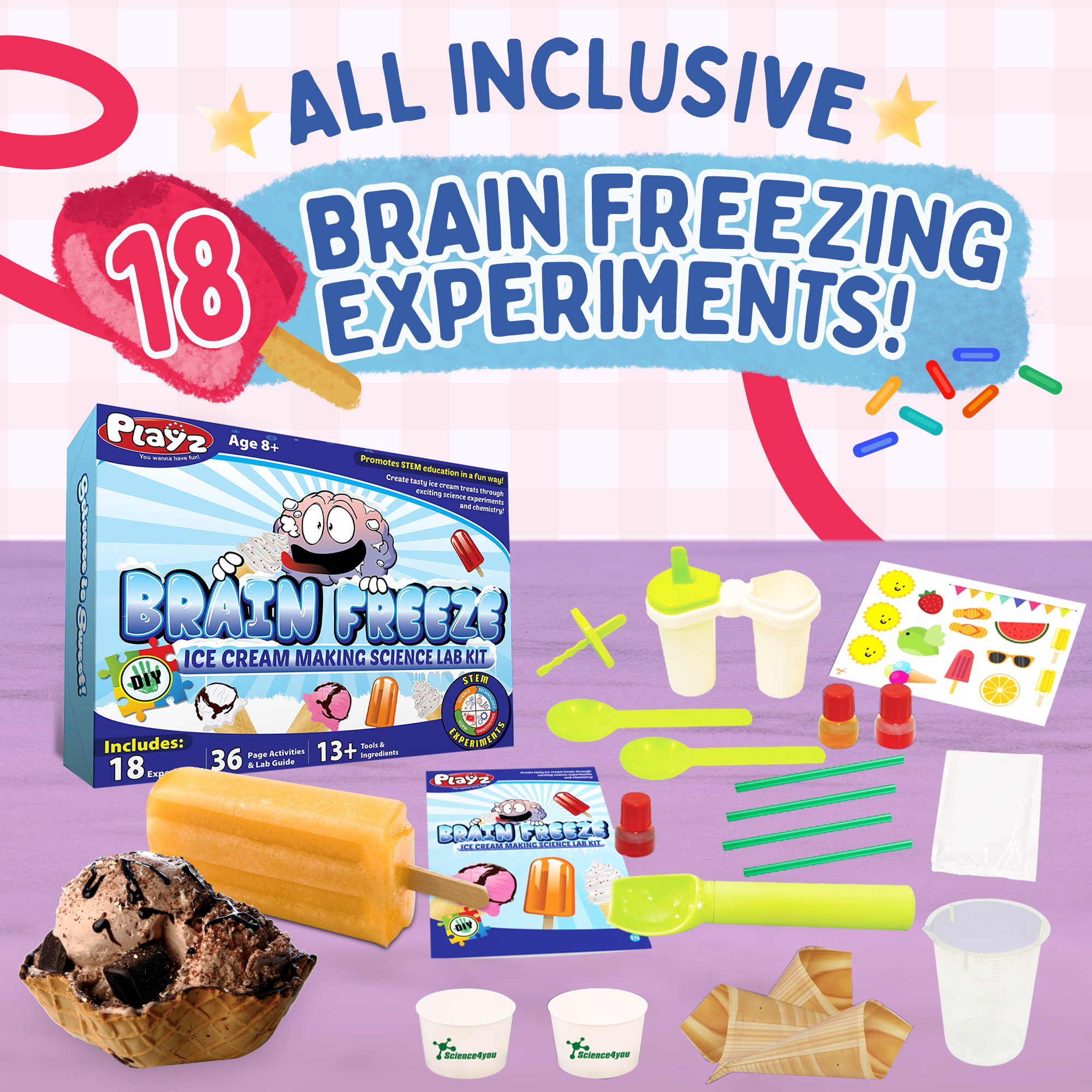 Brain Freeze Ice Cream Science Kit – Playz - Fun for all ages!