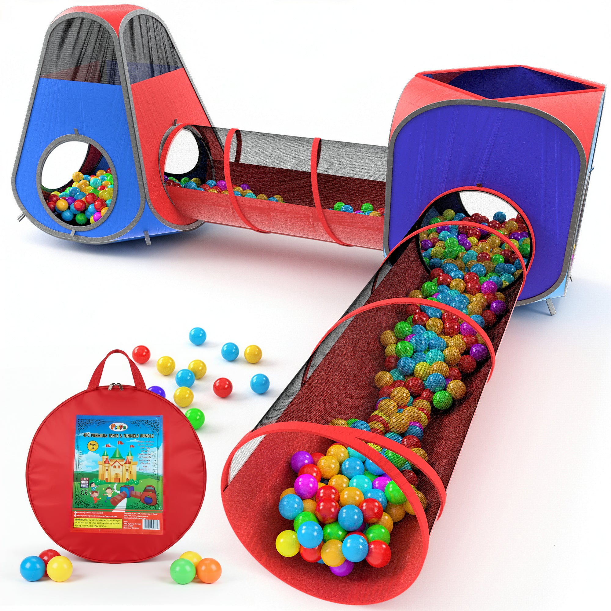 play tent balls 4pc Red Berry Play Tent Bundle