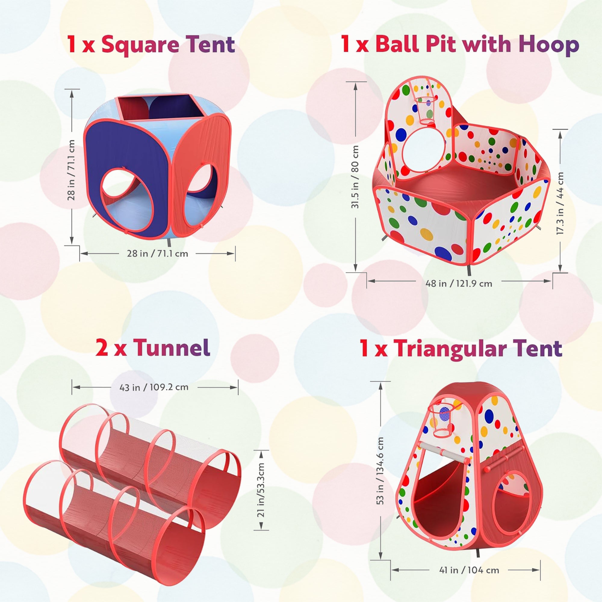 how to fold a pop up play tent 5pc Ruby Red Play Tent Bundle – Playz