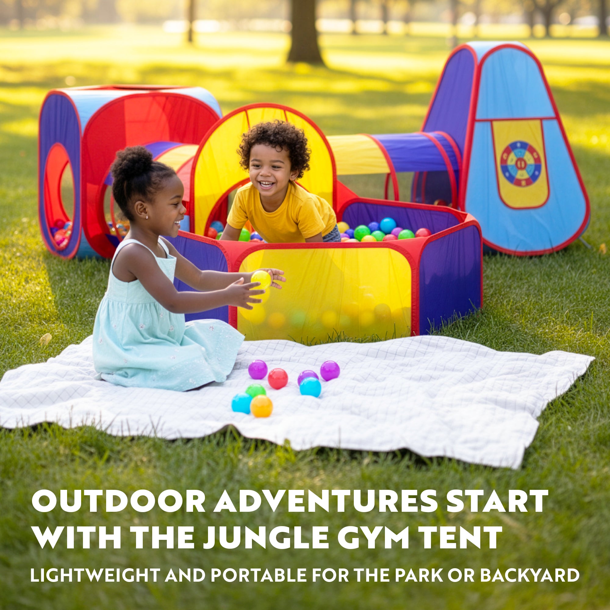 jungle play tent Playz 5pc Kids Play Tent Jungle Gym Ball Pit Pop Up Tents & Play Tun