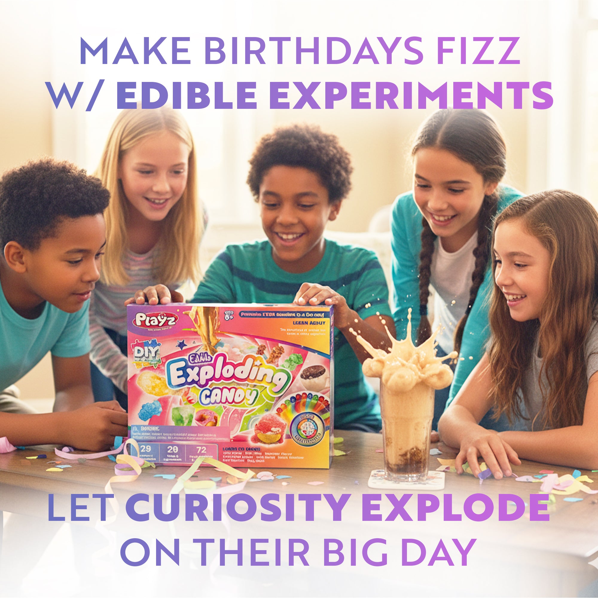 Exploding Candy Game Edible Exploding Candy Food Science STEM Chemistry Kit – Playz - Fun ...