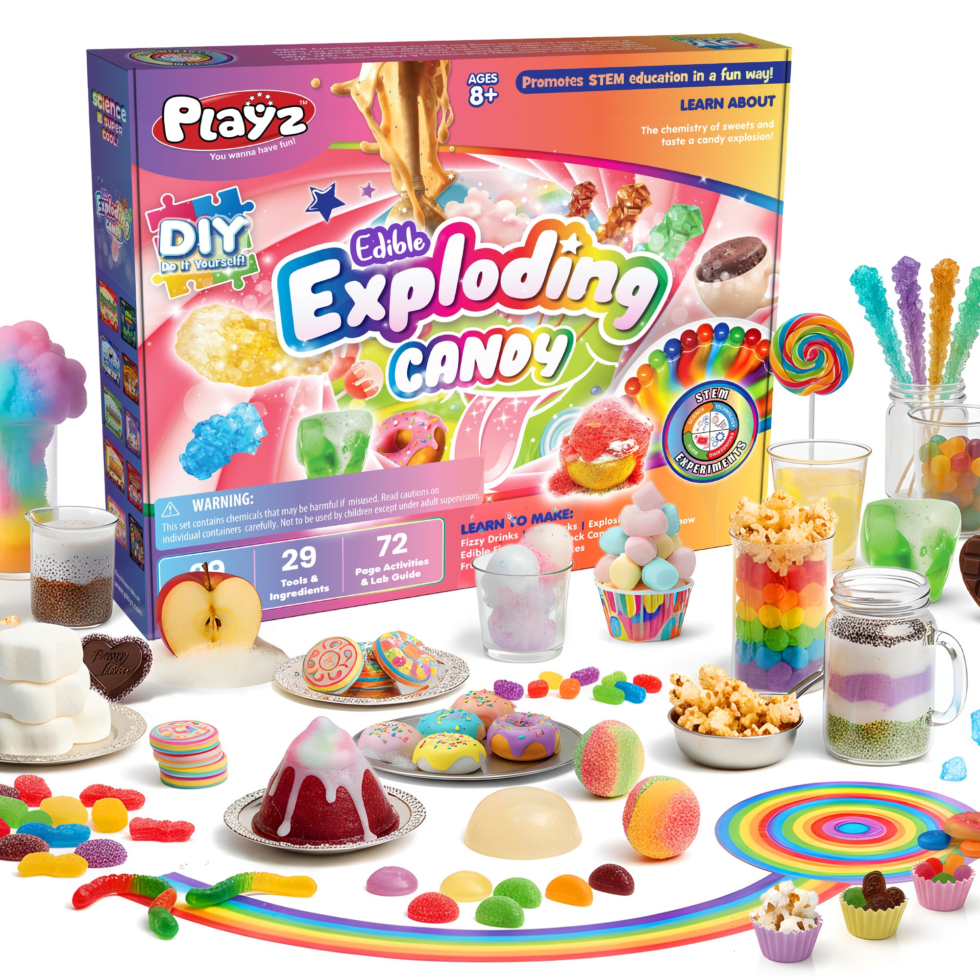 Exploding Candy Game Edible Exploding Candy Food Science STEM Chemistry Kit – Playz - Fun ...