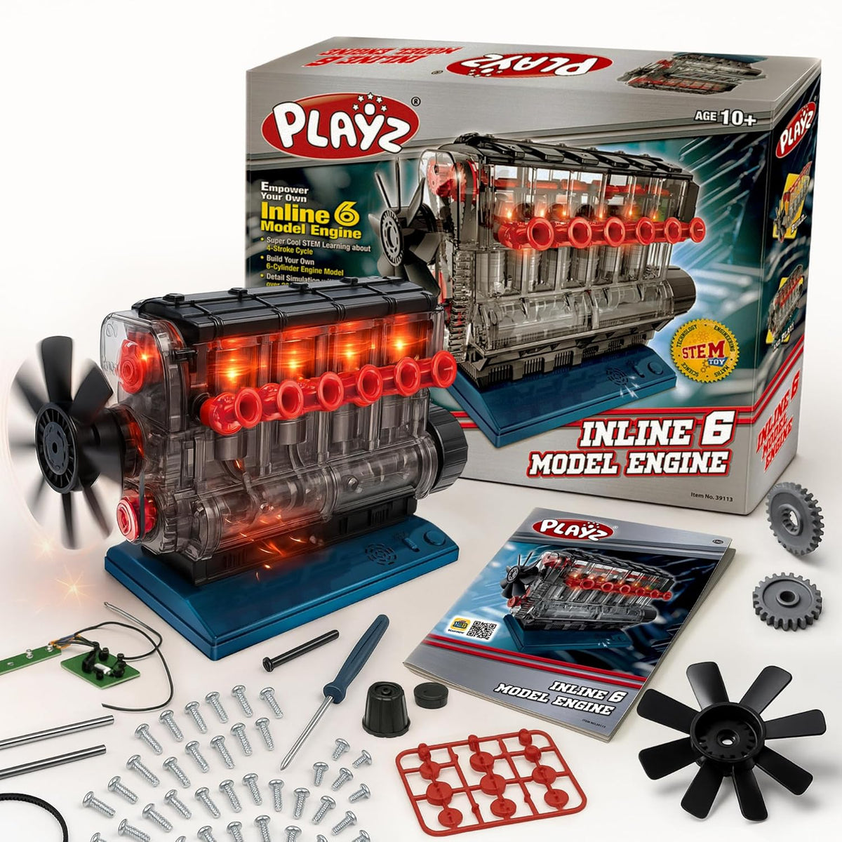 Inline 6 Engine Model Building Kit – Playz - Fun for all ages!
