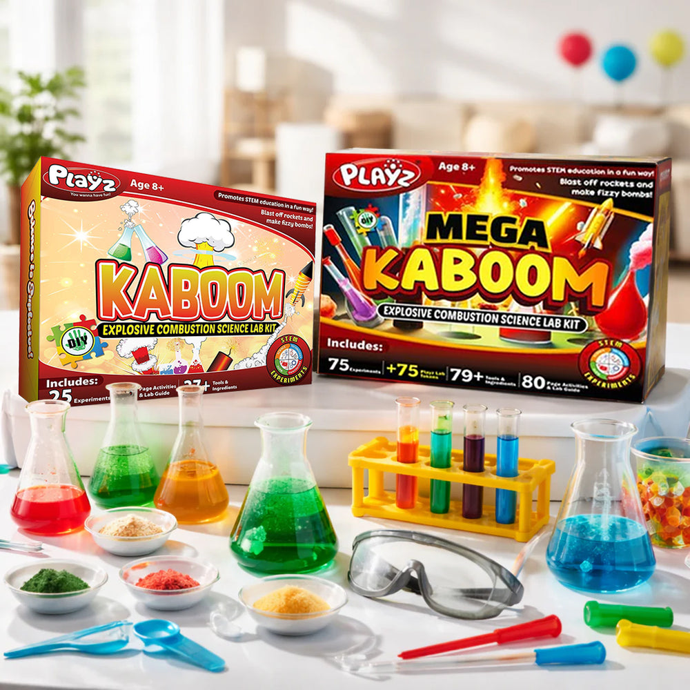 Kaboom! Explosive Combo - Mega Kaboom + Kaboom Science Experiments Kit for kids 8+ - STEM Learning Savings bundle